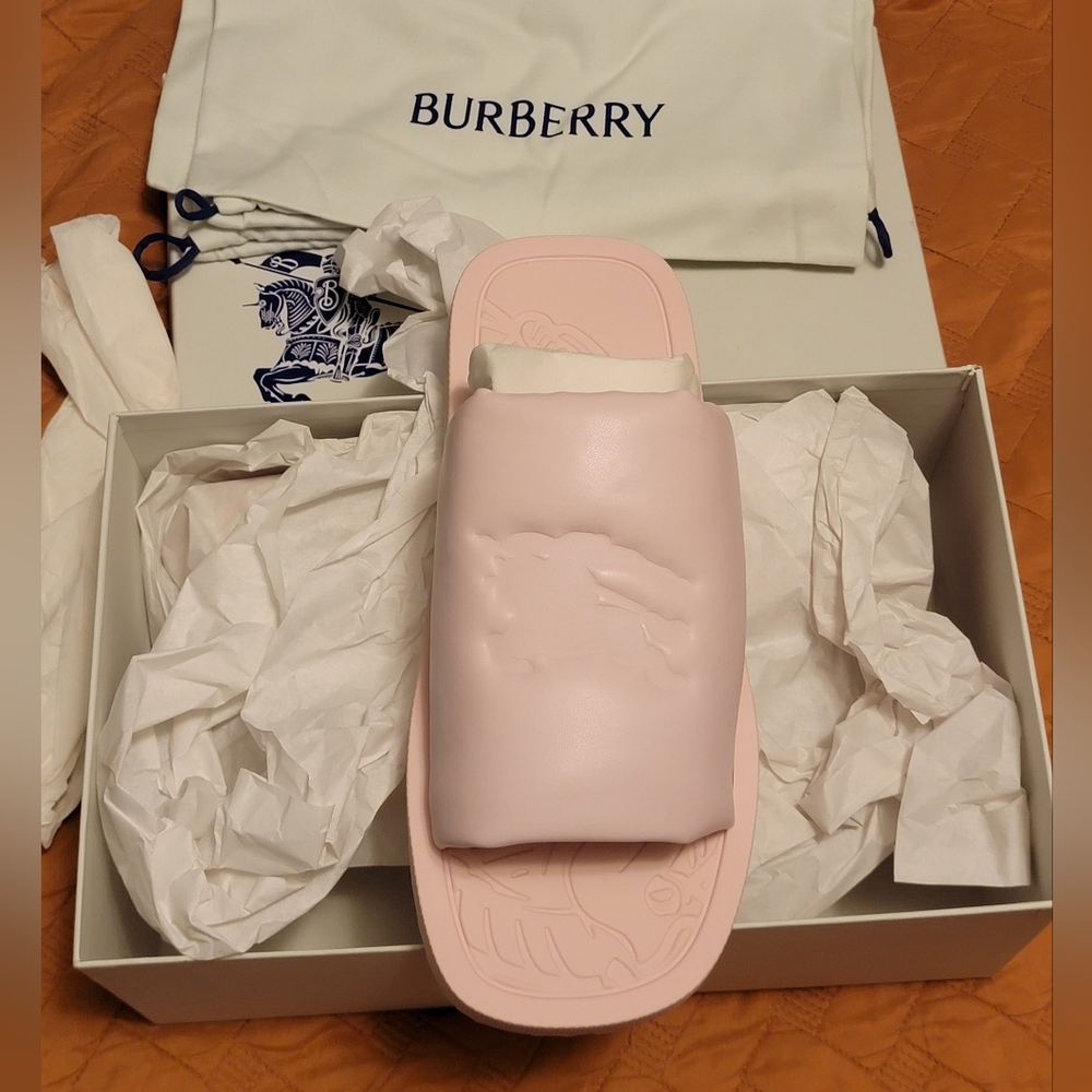 Burberry Pale Pink Padded Slide Sandal